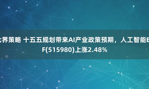 七界策略 十五五规划带来AI产业政策预期，人工智能ETF(515980)上涨2.48%