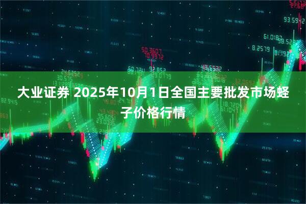 大业证券 2025年10月1日全国主要批发市场蛏子价格行情