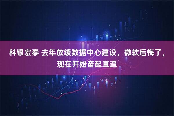 科银宏泰 去年放缓数据中心建设，微软后悔了，现在开始奋起直追